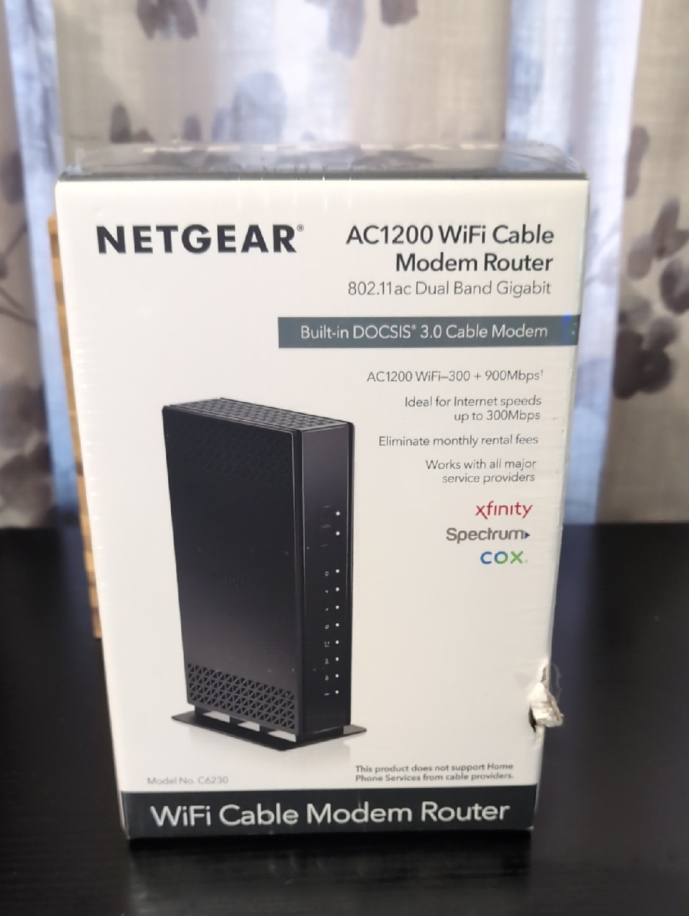 NETGEAR AC1200 WiFi Cable Modem Router - Black